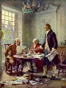 Jean Leon Gerome Ferris Writing the Declaration of Independence painting